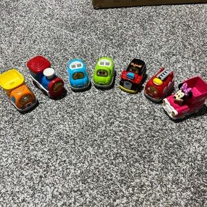 Vtech Go Go Smart Wheels Train, Fire & Dump Truck, Cars Lot Of 7-untested Note!